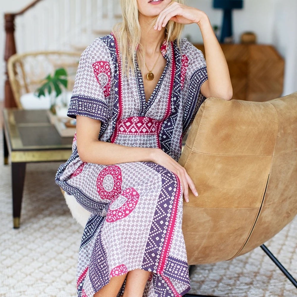 Emerson Fry Butterfly Long Caftan